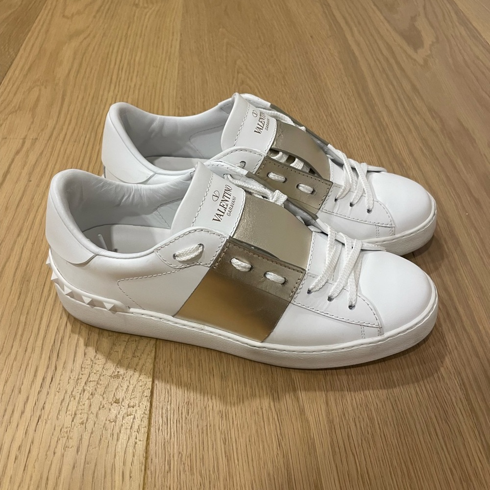 Valentino Open Leather Sneaker